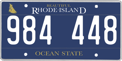RI license plate 984448