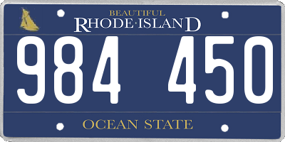 RI license plate 984450