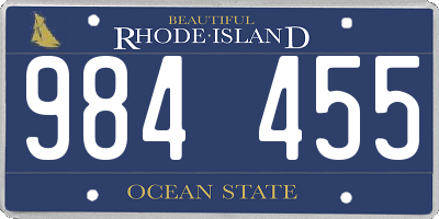 RI license plate 984455
