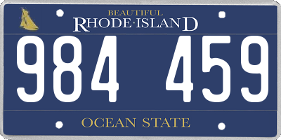 RI license plate 984459