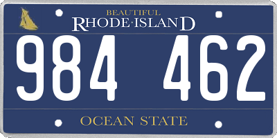 RI license plate 984462