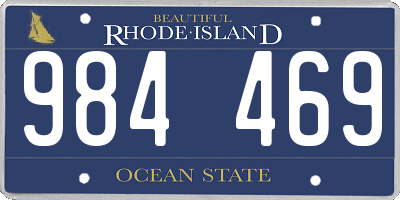 RI license plate 984469