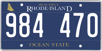 RI license plate 984470