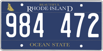 RI license plate 984472