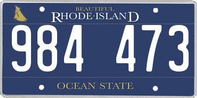 RI license plate 984473