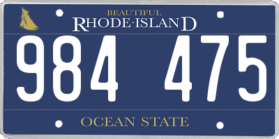 RI license plate 984475