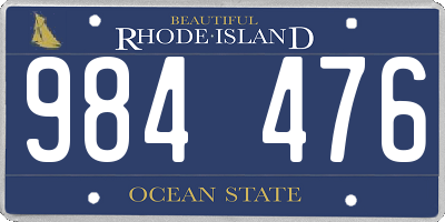 RI license plate 984476