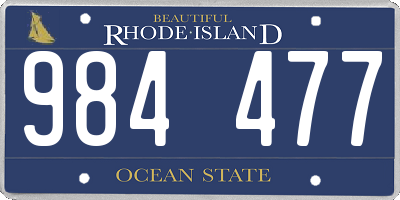 RI license plate 984477