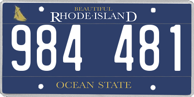 RI license plate 984481