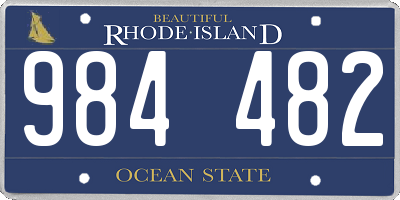 RI license plate 984482