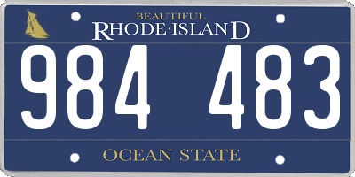 RI license plate 984483