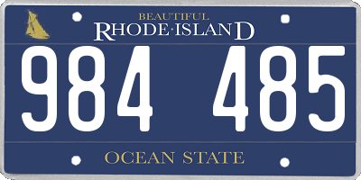 RI license plate 984485