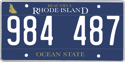 RI license plate 984487