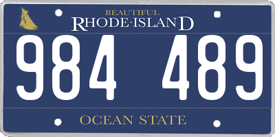 RI license plate 984489