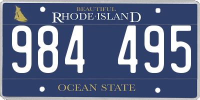 RI license plate 984495