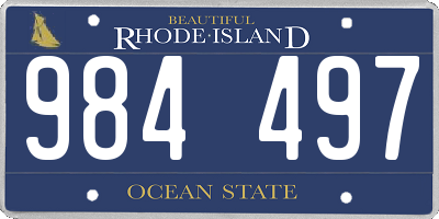 RI license plate 984497