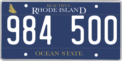RI license plate 984500