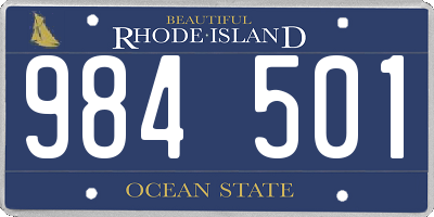 RI license plate 984501