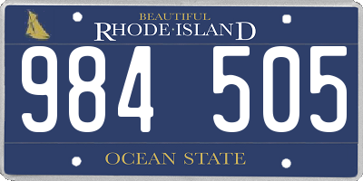 RI license plate 984505