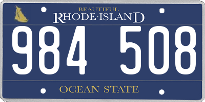 RI license plate 984508