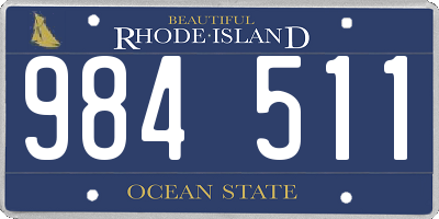 RI license plate 984511