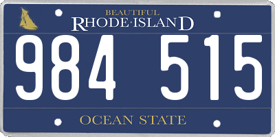 RI license plate 984515