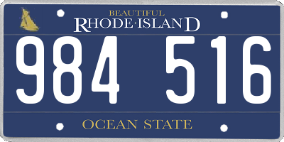 RI license plate 984516