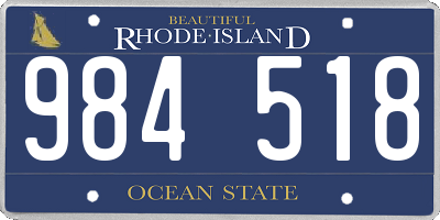 RI license plate 984518