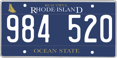 RI license plate 984520