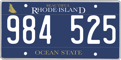 RI license plate 984525