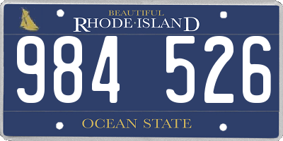 RI license plate 984526