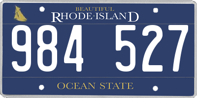 RI license plate 984527