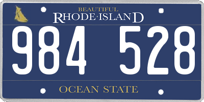 RI license plate 984528