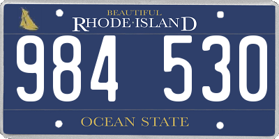 RI license plate 984530
