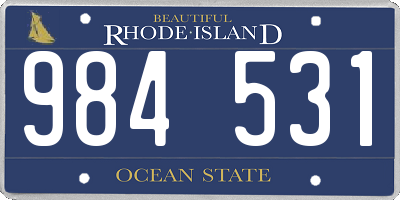 RI license plate 984531