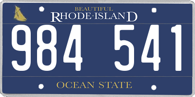 RI license plate 984541