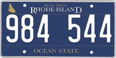 RI license plate 984544