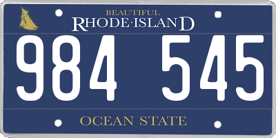 RI license plate 984545