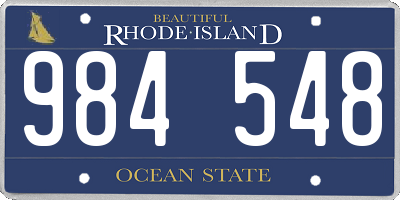 RI license plate 984548