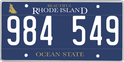 RI license plate 984549