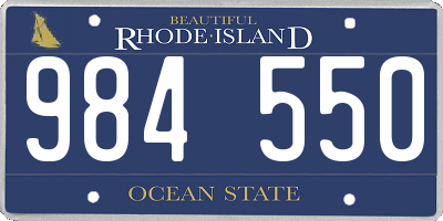 RI license plate 984550