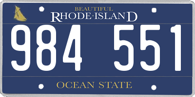 RI license plate 984551