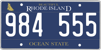 RI license plate 984555