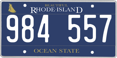RI license plate 984557