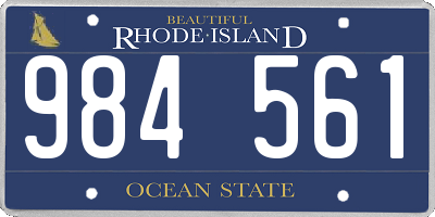 RI license plate 984561