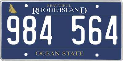 RI license plate 984564