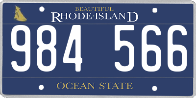 RI license plate 984566