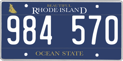 RI license plate 984570