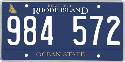 RI license plate 984572