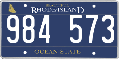 RI license plate 984573